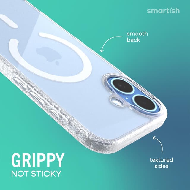 Thumbnail 5 de Smartish iPhone 17 MagSafe Clear Case (Gripmunk) – Slim Anti-Yellowing Protective Cover