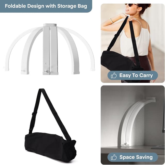 Detalle de Lampada Extension Ciglia 42W Half Moon Light con 364 LED e porta cellulare (bianco, 58 cm)