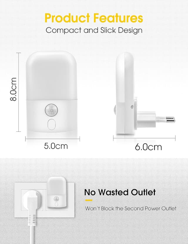 Thumbnail 6 de Emeritpro Nachtlicht Steckdose 5 Stufen 2er