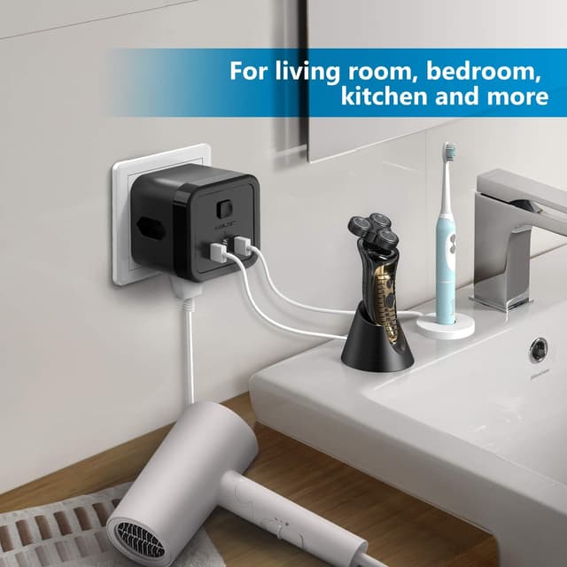 Thumbnail 4 de JSVER Multipresa Cubo con 3 USB 350 J