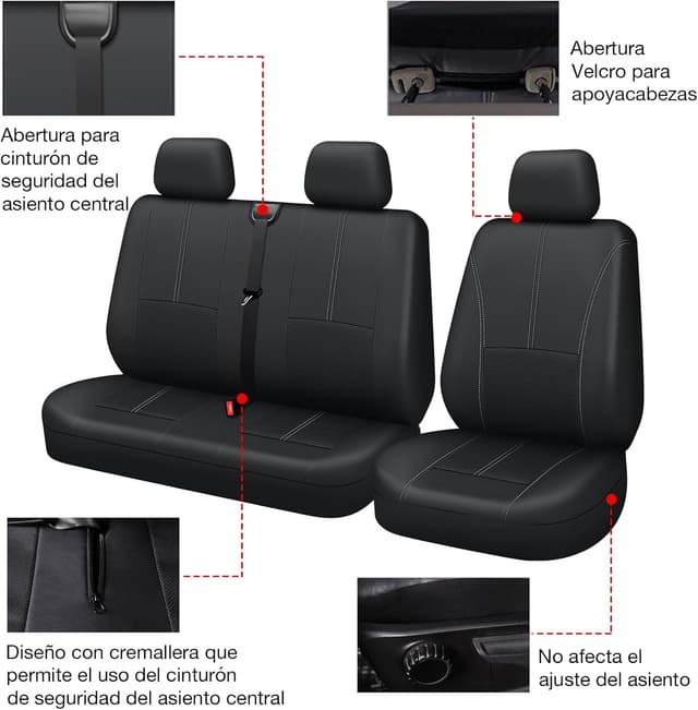 Thumbnail 2 de TOYOUN Fundas 2+1 Plazas para Furgonetas