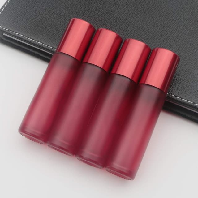 Detalle de Pxyelec Empty Essential Oil Roller Bottles (10 ml, glass) – pack of 10 with stainless steel roller balls