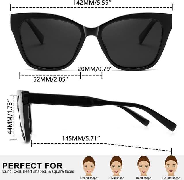 Thumbnail 3 de Joopin Occhiali da Sole Occhi di Gatto Protezione UV400