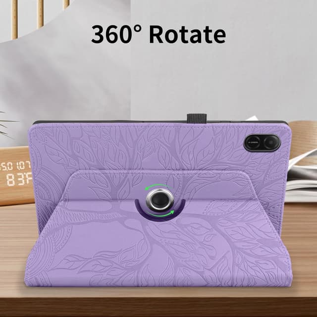 Detalle de TEDTIKJT Hülle für Honor Pad V9 11,5 (2024) – PU-Leder Flip Cover mit 360°-Ständer, Violett