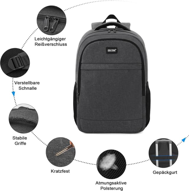 Thumbnail 6 de TANTOMI TANTOMI Rucksack Herren 17 Zoll