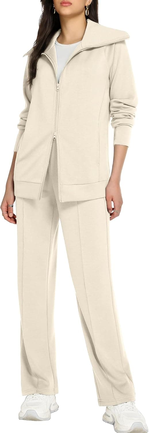 Thumbnail 6 de Casly Lamiit 2-Piece Lounge Set for Women (Long Sleeve Zip-Up + Wide-Leg Sweatpants) — Spring Travel Outfit