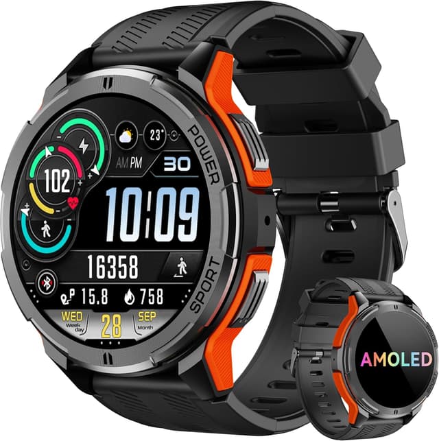 Imagen de OUKITEL Reloj Inteligente Hombre 1.43" AMOLED ⌚️ Impermeable IP68 en OfertitasTOP