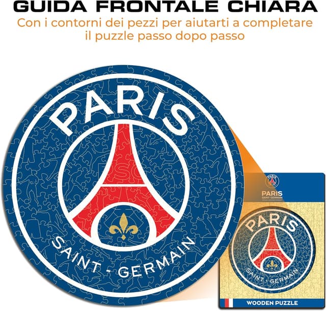 Thumbnail 6 de Puzzle in legno Iconic Puzzles PSG Logo, prodotto ufficiale, 500 pezzi (taglia L)