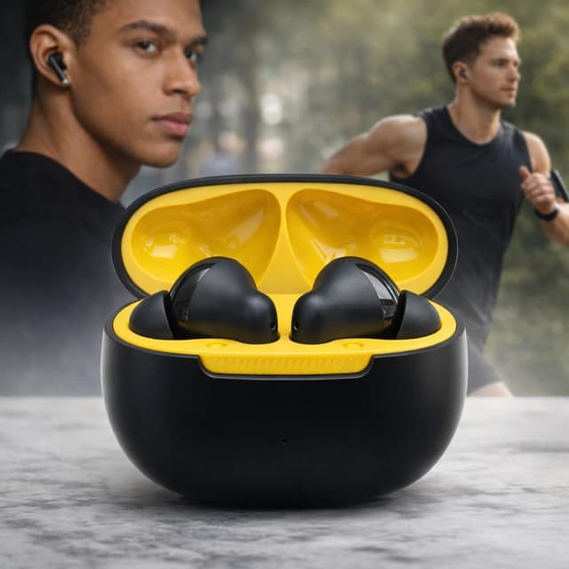 Detalle de PWTEK Wireless Earbuds 2026 (Bluetooth 5.4) with IPX7, Touch Controls & USB-C Fast Charging