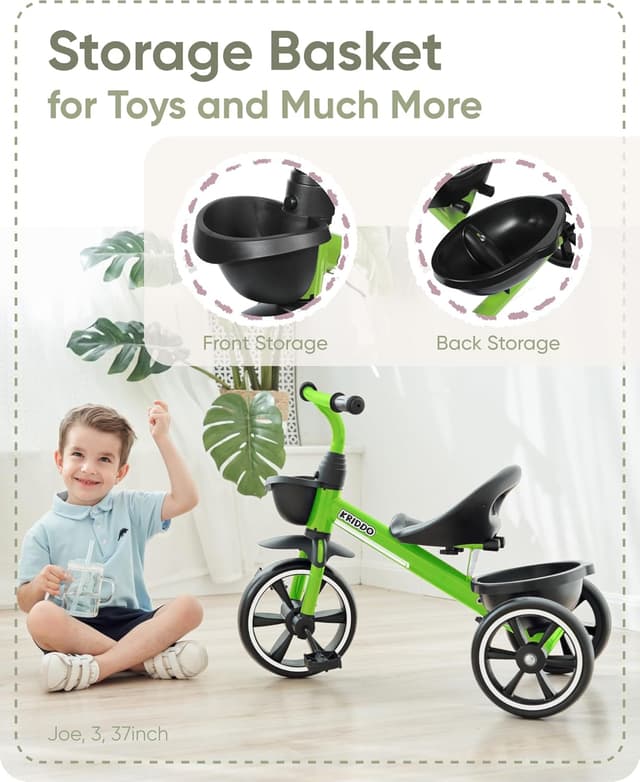 Detalle 2 de KRIDDO Tricycle for 24-Month to 4-Yr Kids