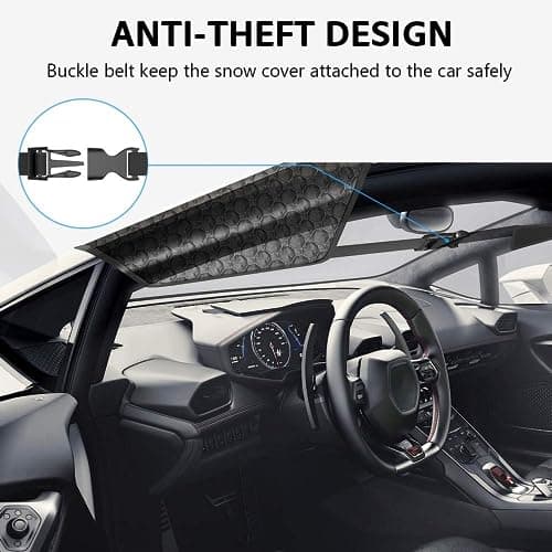 Thumbnail 4 de Housse pare-brise hiver XZXWZX pour voiture, épaisse avec rangement ⛴