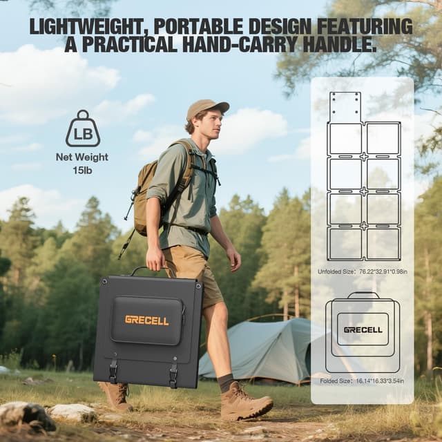 Thumbnail 4 de GRECELL 240W Portable Solar Panel