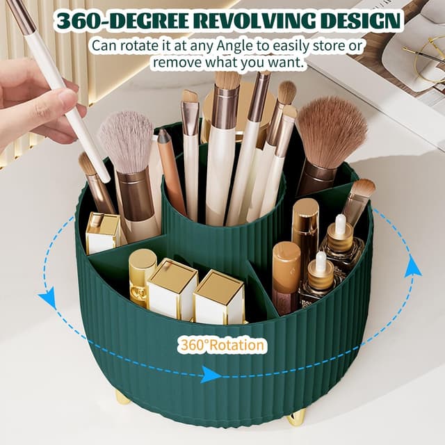 Thumbnail 5 de 360° Drehbare Make up Organizer Grün