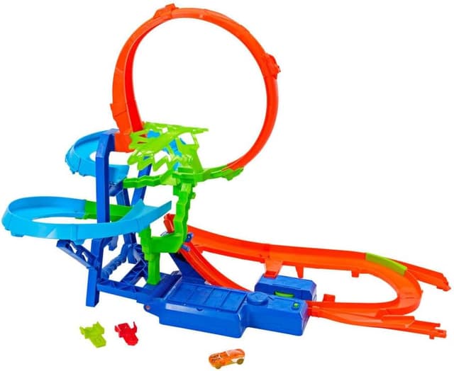 Detalle de Hot Wheels Scontri Volanti, pista con booster