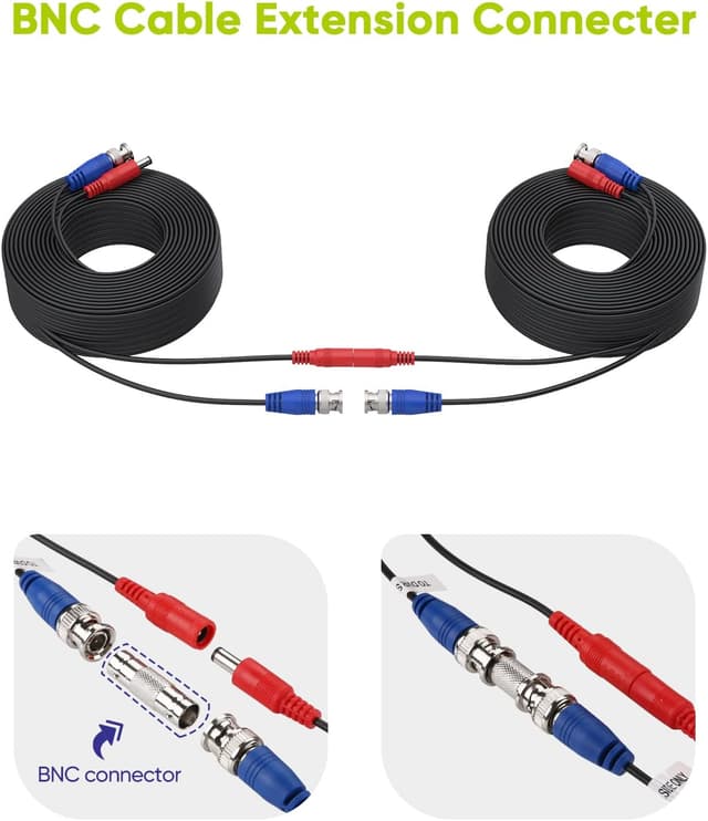 Thumbnail 5 de SANNCE 30M BNC video and power cable pack 🎥