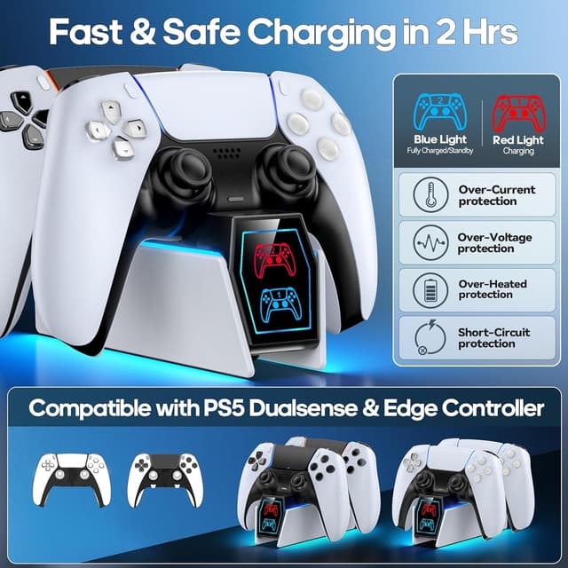 Detalle 2 de PS5 Controller Charger, 2H Fast Charge