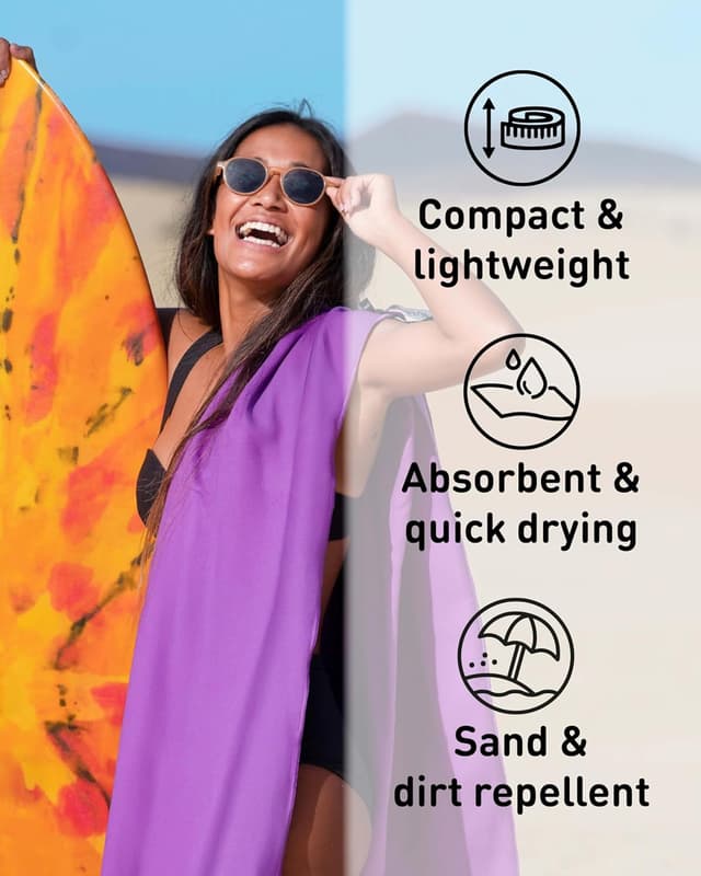 Detalle 2 de Fit-Flip Microfibre Towel – compact, ultra lightweight & quick dry for gym, travel and beach
