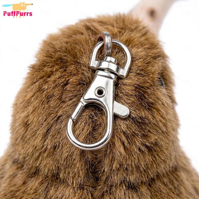 Detalle de PuffPurrs Kiwi Bird Plush Keychain