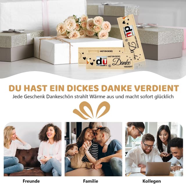 Thumbnail 6 de Danke Schokolade Dankeschön Hüllen 12 Stück