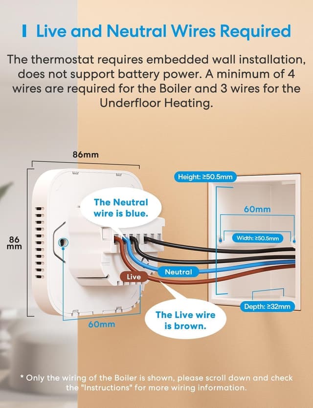 Thumbnail 2 de Meross Smart Thermostat for Combi Boiler
