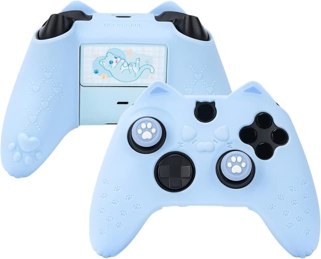 Detalle de GeekShare Cat Paw Controller Skin mit rutschfester Silikonhülle für Xbox One S/X-Controller (blau)