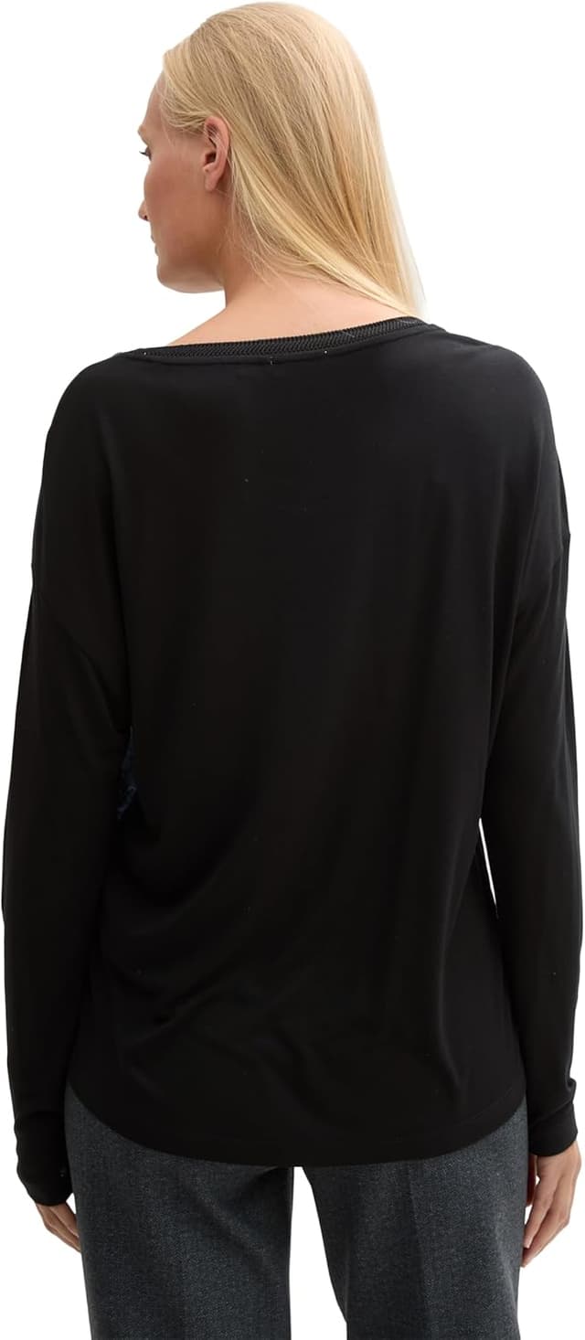 Detalle de TOM TAILOR 1044167 maglietta donna a maniche lunghe