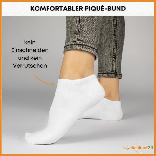 Detalle 2 de 10 Paar Premium Sneaker Socken 80% Baumwolle