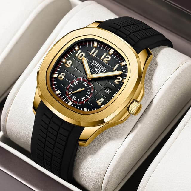 Detalle 2 de NIBOSI Orologi da uomo analogici al quarzo impermeabili con data