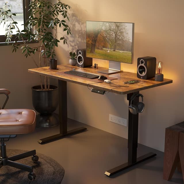 Thumbnail 1 de FEZIBO Höhenverstellbarer Schreibtisch 100×60 cm