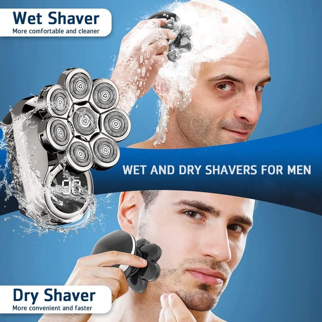 Thumbnail 5 de Electric 8D Head Shaver 6-in-1, Waterproof