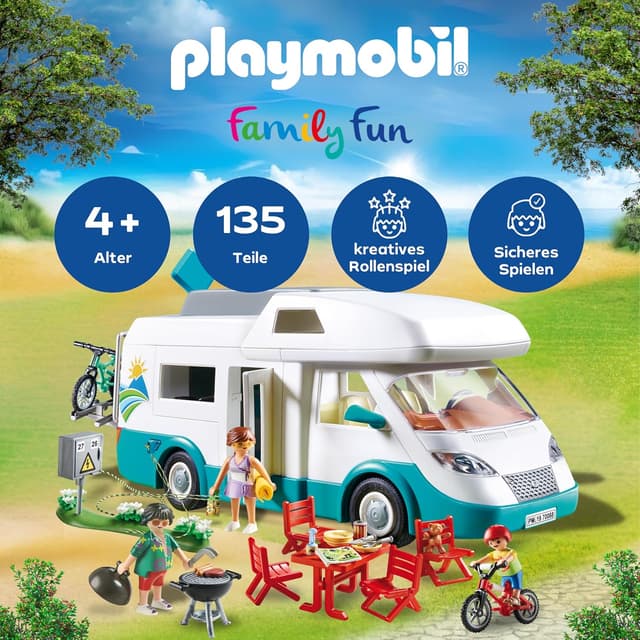 Detalle de PLAYMOBIL 70088 Familien-Wohnmobil für Camping