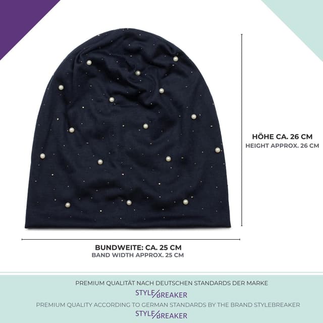 Thumbnail 3 de styleBREAKER Bonnet Perles Strass 04024140