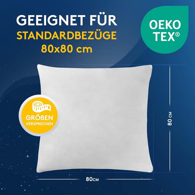 Thumbnail 4 de LILENO HOME Relleno de Cojín 80x80 cm 🌟 Apto para Alérgicos