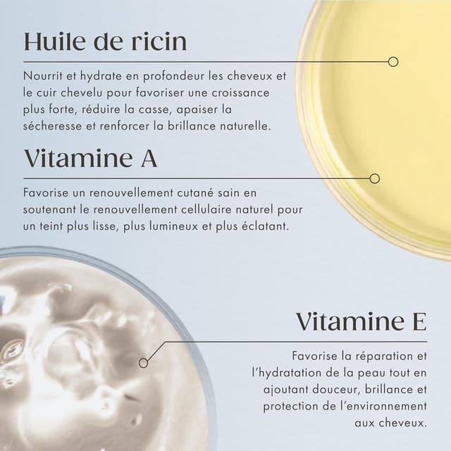 Detalle de Satin Naturel Huile de Ricin Bio 200 ml – Pressée à froid pour cheveux, cils, sourcils et barbe