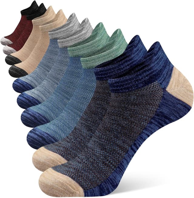 Thumbnail 6 de CLOSEMATE Men’s Ankle Trainer Socks (5 Pairs) – Non-slip low cut sport socks
