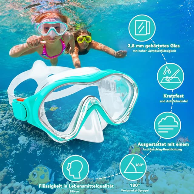 Thumbnail 1 de HH HHAO SPORT Schnorchelset Kinder 180° 🌊