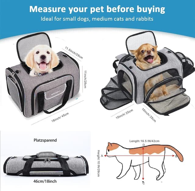 Thumbnail 4 de Sac de Transport Extensible 4 Côtés Chat