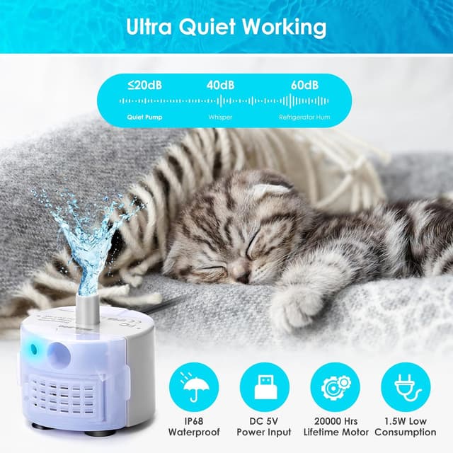 Thumbnail 3 de Katze Wasserbrunnen Pumpe