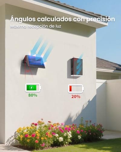 Detalle de IIRARA Aplique Solar de Exterior arriba y abajo con 4 LED e IP67