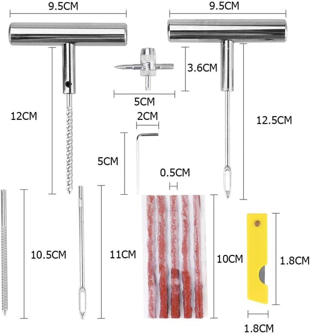 Detalle 2 de Faburo 35 PCS Kit repara pinchazos para coche y moto