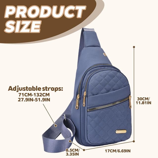 Thumbnail 2 de FOSLXIN Crossbody Damen Klein Brusttasche Sling Bag