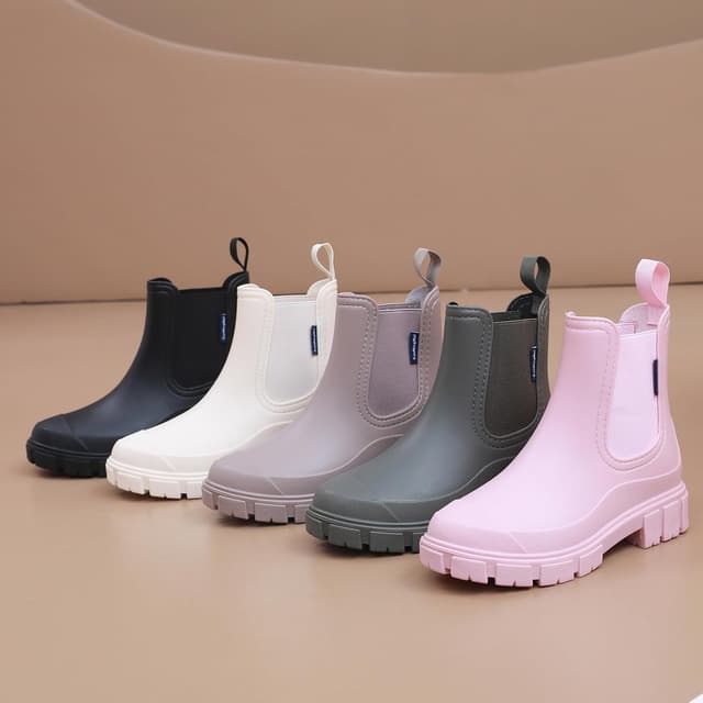 Thumbnail 6 de FOGOIN Women’s Chelsea-Style Wellington Boots (Ankle Short Waterproof Rain Boots)
