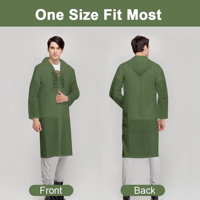 Detalle 2 de Vicloon poncho impermeabile EVA unisex (2 pezzi) per uomo e donna