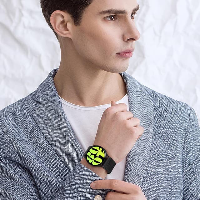 Detalle de Yunshare geflochtenes elastisches Uhrenarmband mit Schnellverschluss (Nylon) – 3er-Set, 18/19/20/22/24 mm