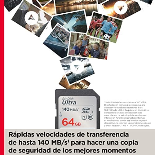 Detalle 2 de SanDisk 64 GB Ultra SDXC 140 MB/s