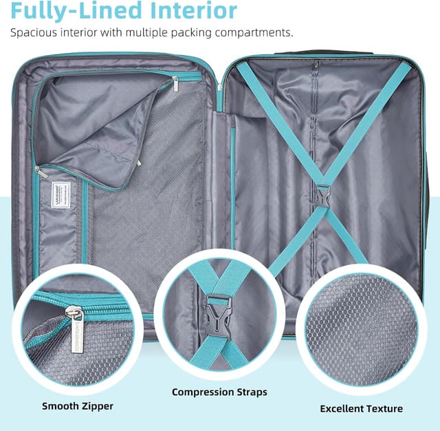 Thumbnail 6 de LARVENDER Carry on Luggage 22x14x9