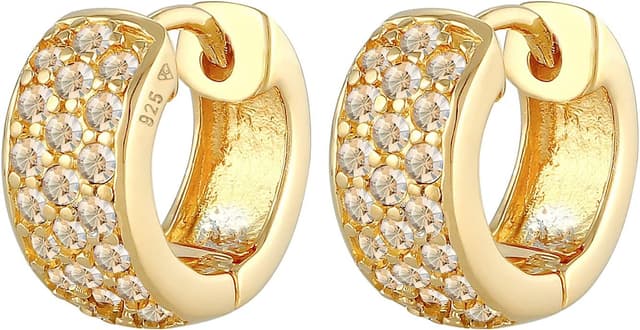 Detalle 2 de Elli Creolen Elegant mit Kristallen rosé