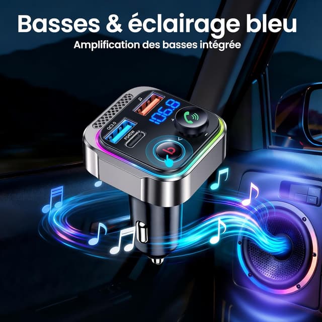 Thumbnail 3 de Gizmovine Émetteur Bluetooth Voiture 45W