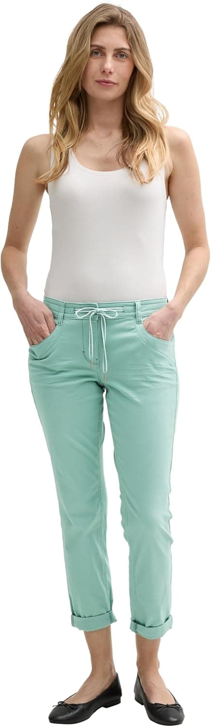 Detalle 2 de TOM TAILOR 1040963 pantaloni affusolati donna in cotone con cinque tasche