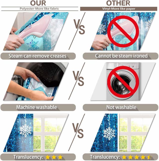 Thumbnail 6 de Luminora Ice and Snow Castle Backdrop 7x5ft (84x60in) – Winter Snowflakes Photo Prop for Birthday, Baby Shower & Parties